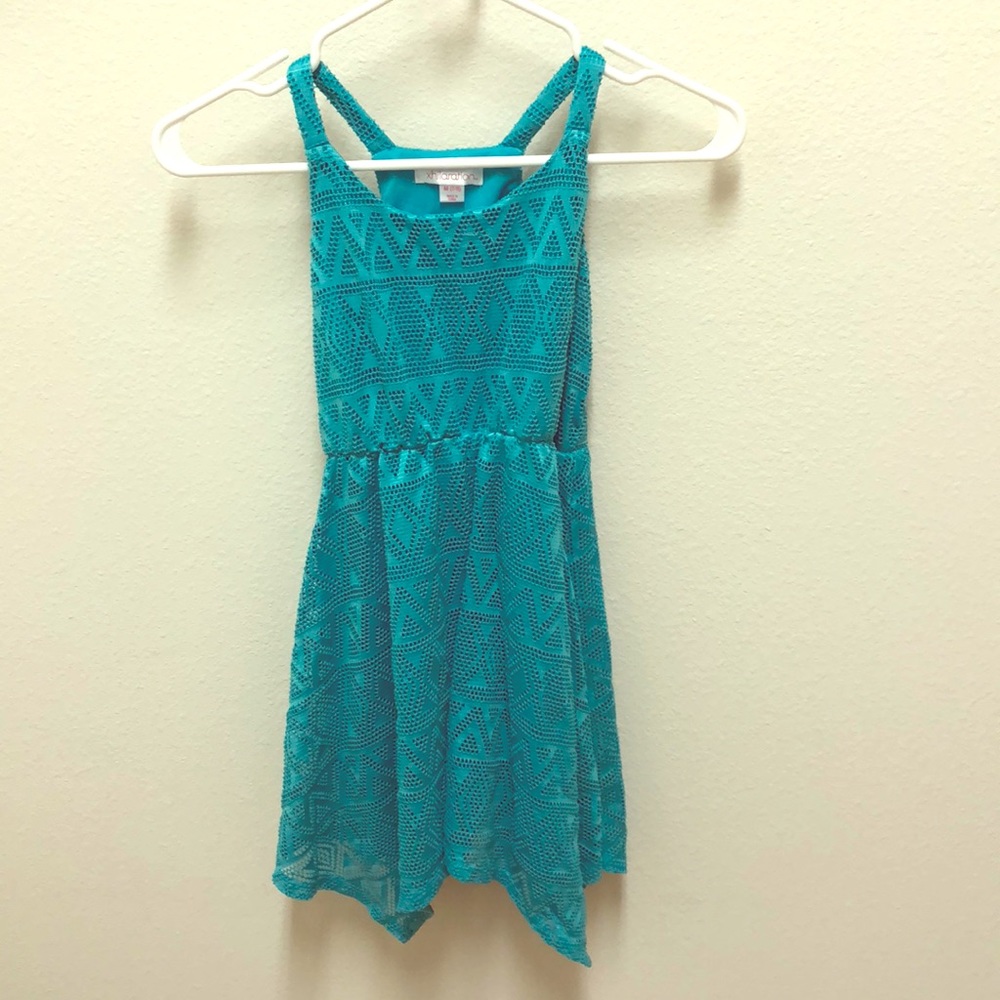 Teal swing dress